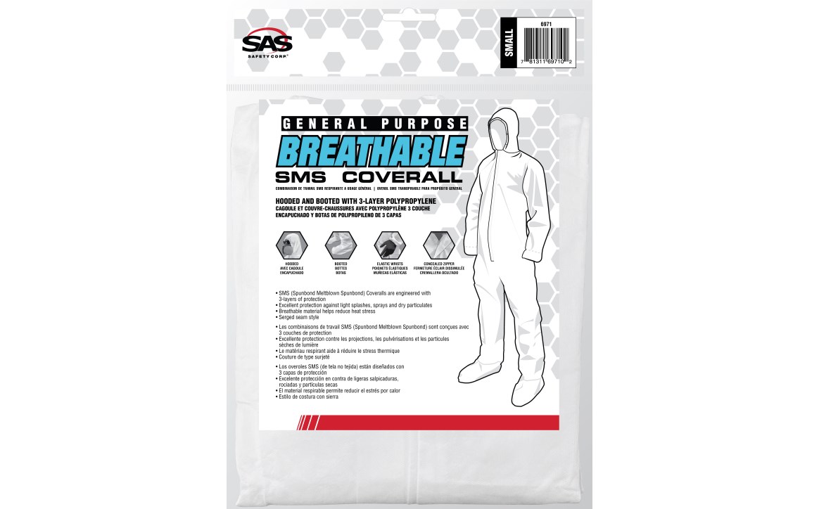 SAS Safety Group | SMS Breathable Hooded/Booted Coverall